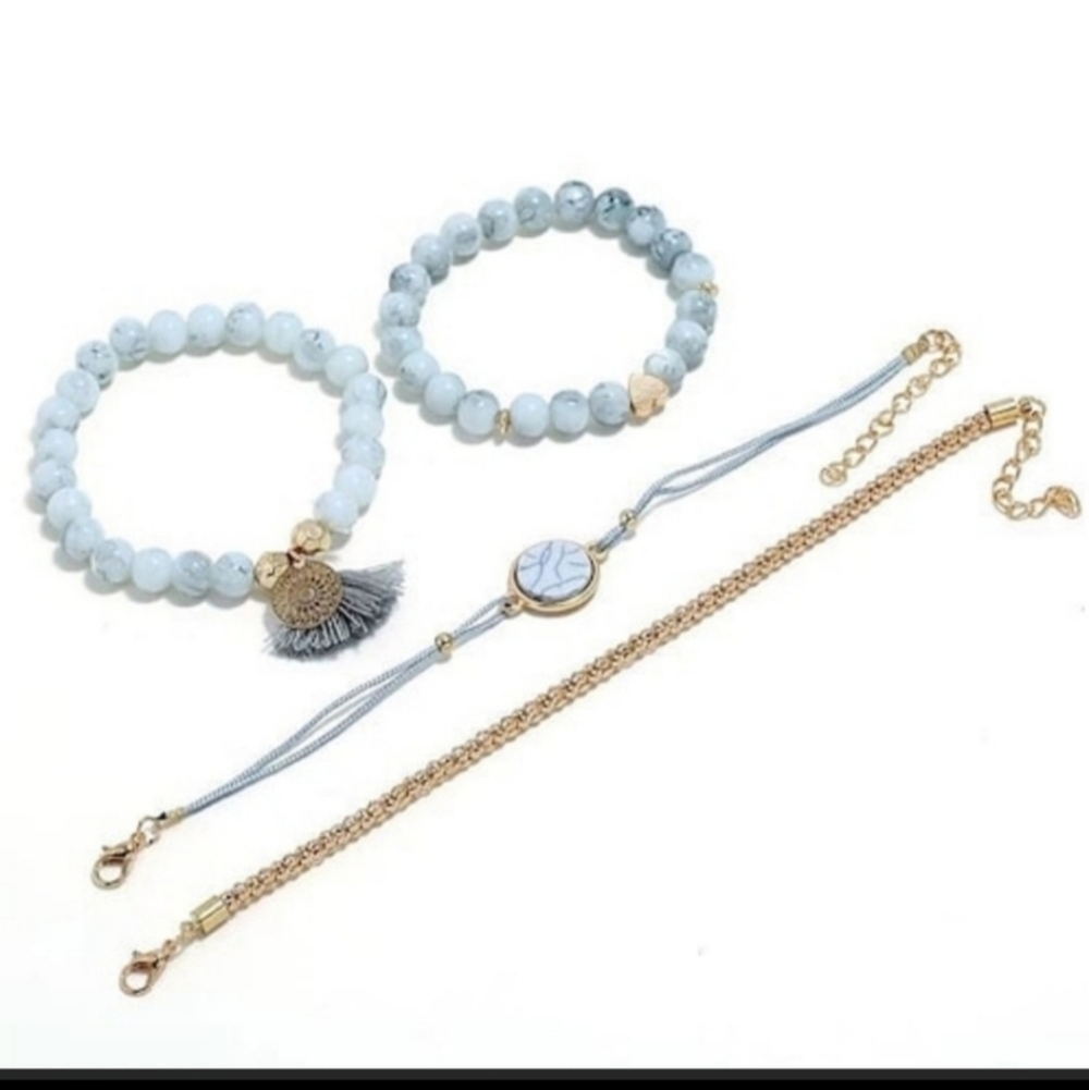 🍒 NWT GREEN BRACELET SET - Picture 4 of 5